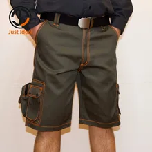 Новые мужские короткие свободного покроя с большим количеством карманов короткая длина до колена Бермуды для мужчин высокого качества ID703