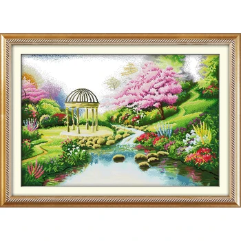 

Everlasting love Romantic garden Chinese cross stitch kits Ecological cotton stamped printed 11CT DIY gift Christmas decorations