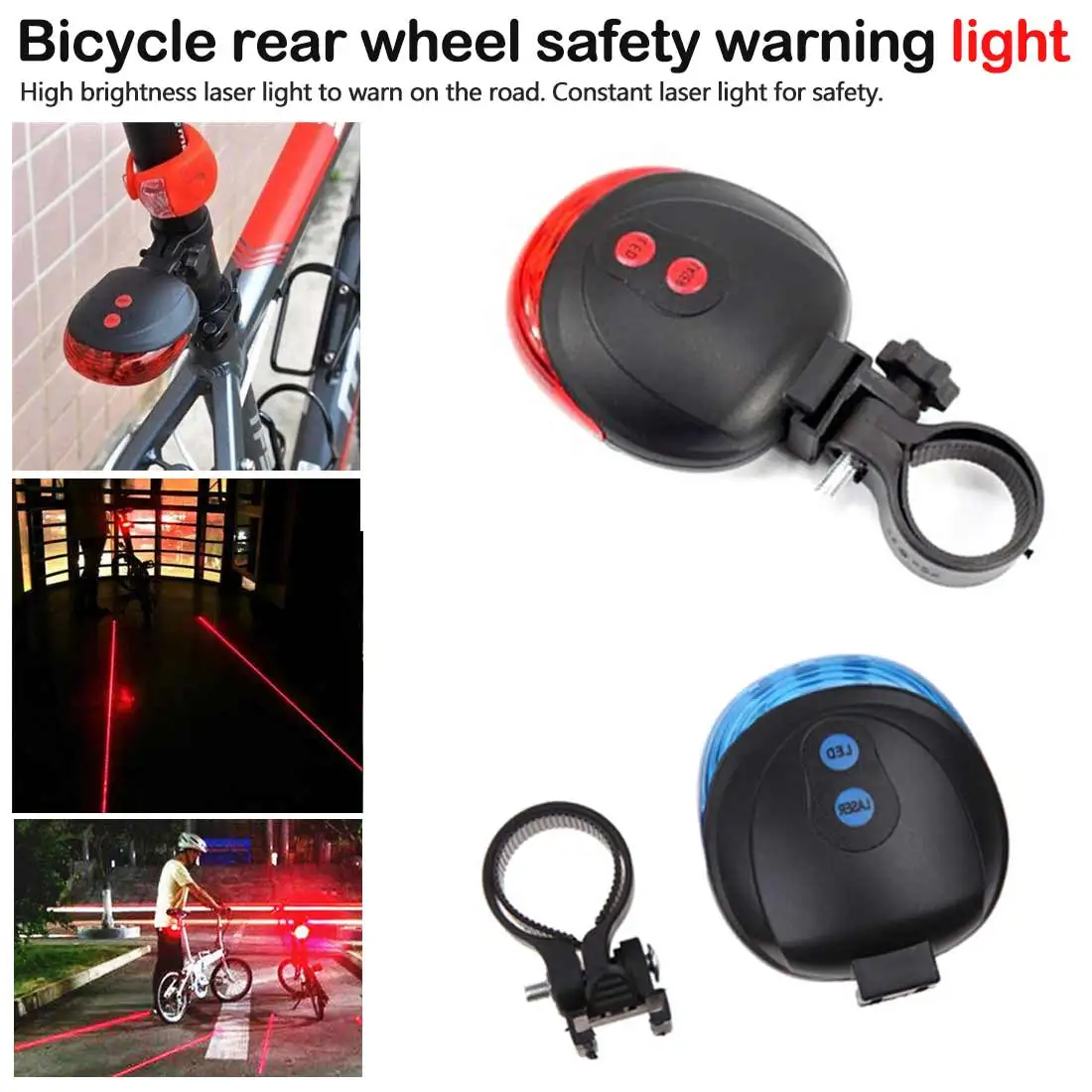 Sale Safety Warning Light Bicycle Rear Bycicle Light Tail Lamp Bike Cycling Lights Waterproof 5 LED 2 Lasers 3 Modes Bike Taillight 3 Sale Safety Warning Light Bicycle Rear Bycicle Light Tail Lamp Bike Cycling Lights Waterproof 5 LED 2 Lasers 3 Modes Bike Taillight 3