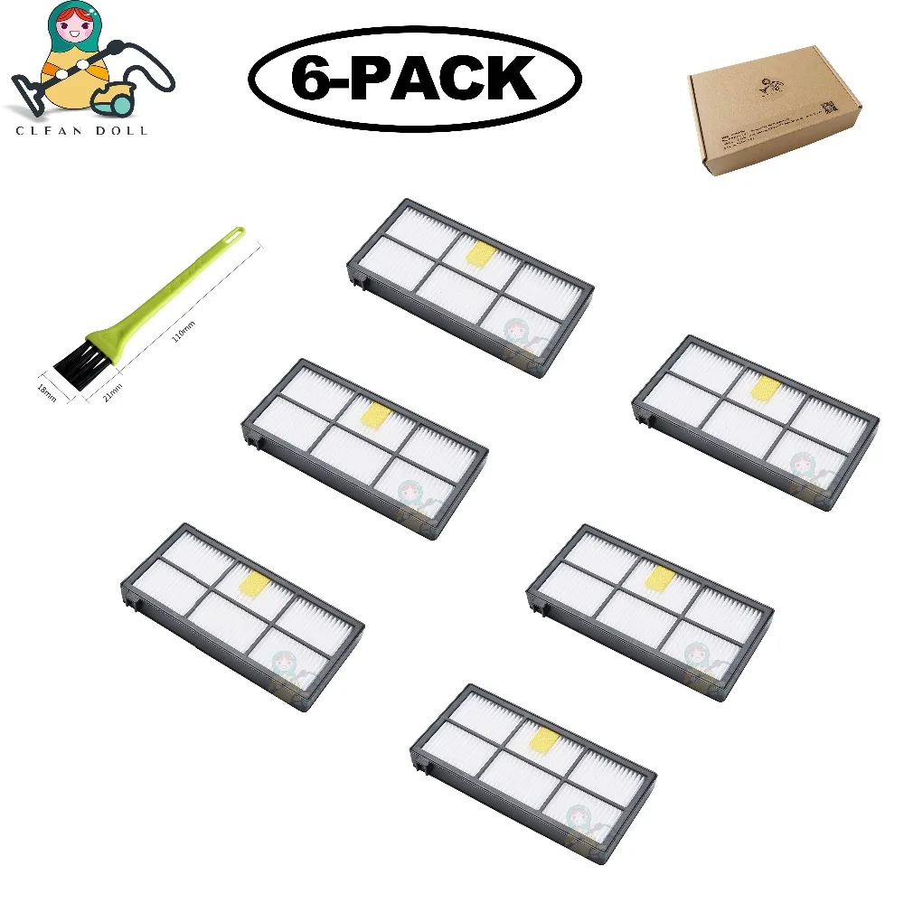 

CLEAN DOLL 8X Replacement Filter for iRobot Roomba 980 880 870 800 HEPA Filter Vacuum Cleaners Filters Kits