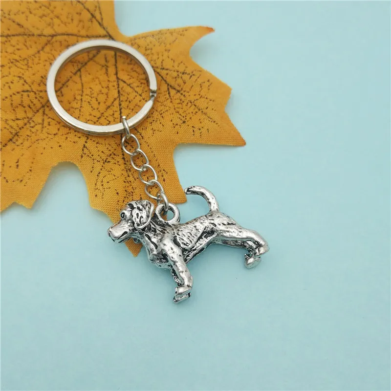 

new design vintage 3D Beagle dog Pendant keychain women cute animal charm Key ring pet pendant jewelery lover gift
