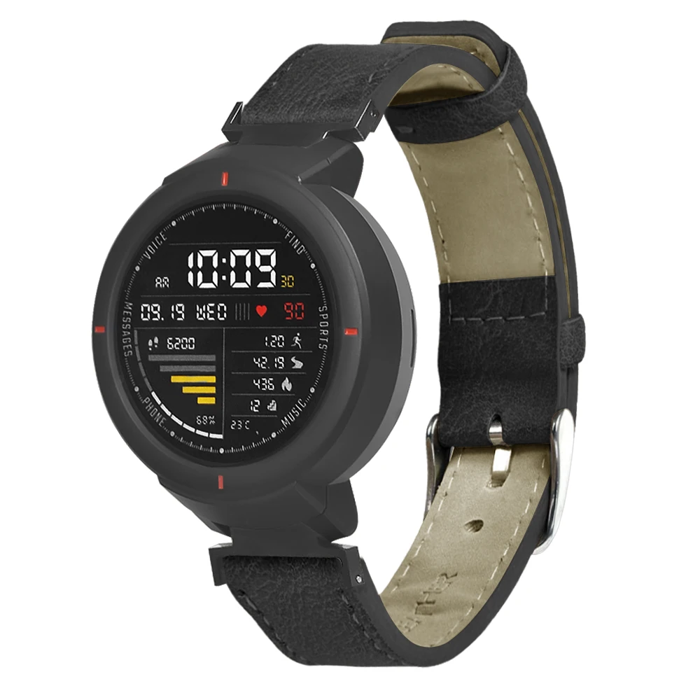 YUEDAER винтажный кожаный ремешок для Xiaomi Amazfit Band смарт-часы полосы бизнес-браслет для Amazfit Verge ремни с металлическими пряжками