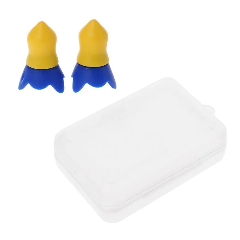 1 пара силиконовые Шум шумоподавления защиты слуха с наушниками Вилки Шум шумоподавления Многоразовые Ушные Вилки - Цвет: Yellow