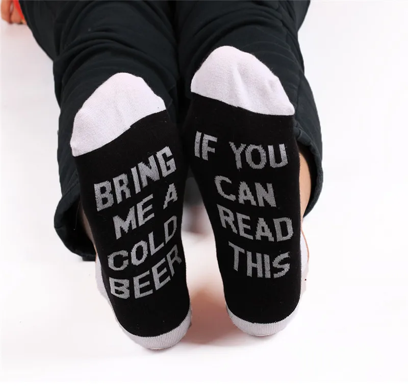 Harajuku забавные винные носки, если вы можете прочесть это Bring Me Wine Хэллоуин Рождественский носок для подарков унисекс полосатые новые носки - Цвет: 4