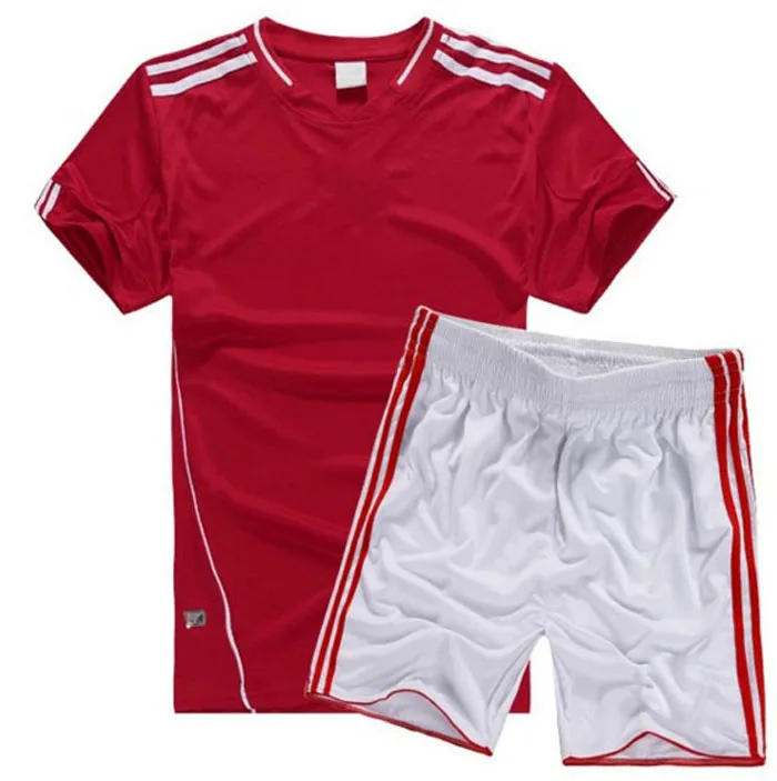 Оптовая продажа мужской футбольный костюм футбольные майки быстросохнущая Спортивная тренировочная рубашка с коротким рукавом