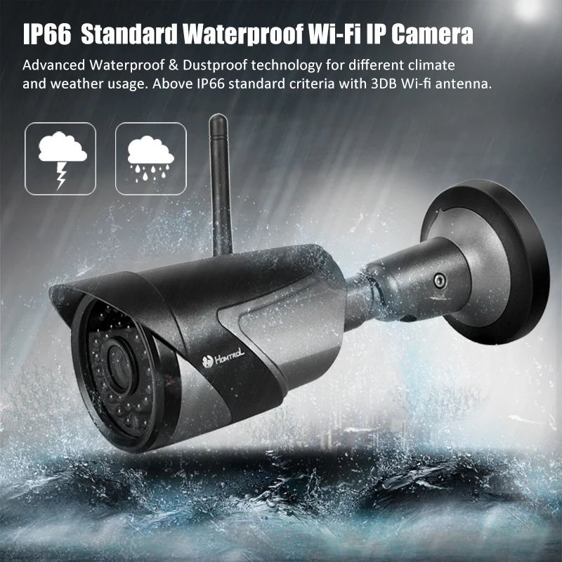 

Outdoor Waterproof Wifi Multi-purpose IP Camera 6mm Focus Lens with Motion Detection Sensitivity Control and 128GB SD Card