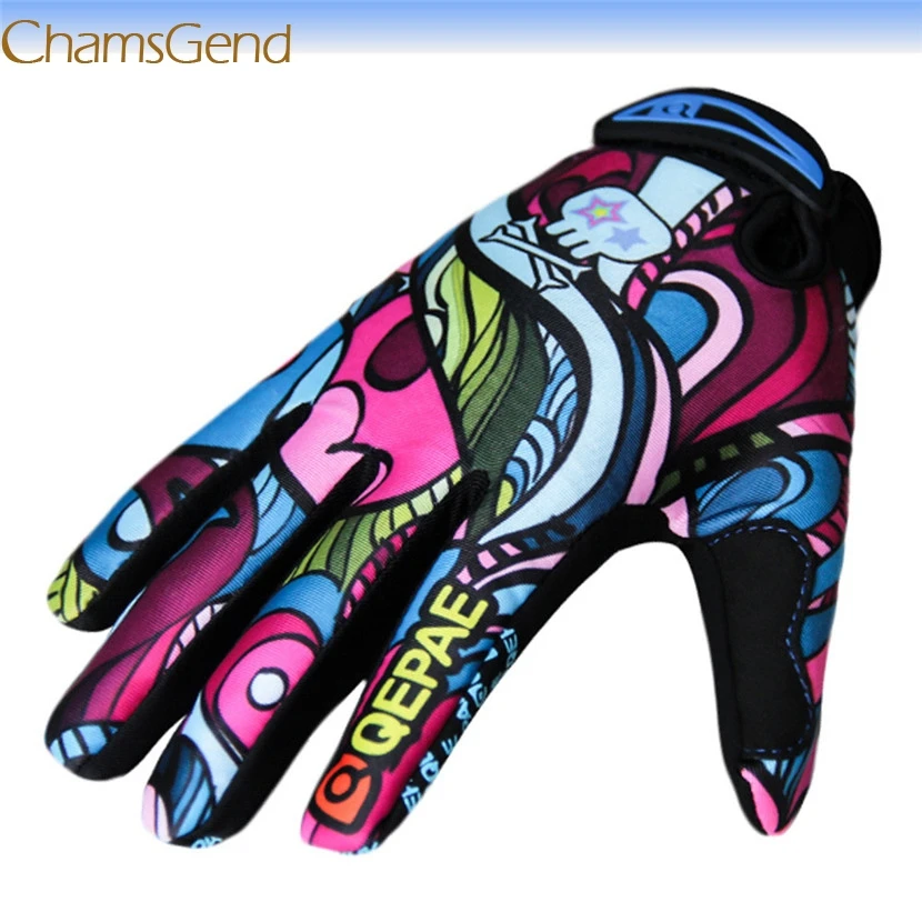 Для мужчин Перчатки байкер гонки варежки спортивные многоцветный Полный Finger скольжения #42