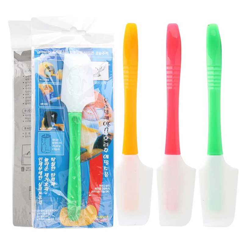 

1pc Baking Tools For Cake Double Silicone Spatula Spoon Baking Pastry Spatula Scraper Mixer Dough Butter Ice Cream Scoop Random