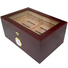 Good Price and Quality Hot Sale Wooden Red Color Cigar Humidor Classic Wood Storage Box Cigar Collection Case