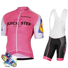 Команда QUICKSTEP PRO велосипедная майка 19D гелевые велосипедные шорты Костюм MTB Ropa Ciclismo женская летняя одежда для велоспорта