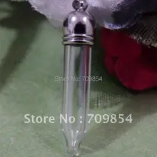 Детали Размеры составляет 5*25 мм кончик назад флакон с рисом, желающих Стекло бутылка для Pendat DIY подарок+ Круглый Кепки/# H0