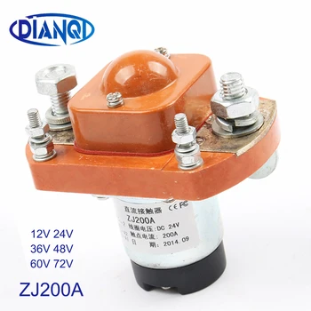 

ZJ200A 1NO normally open 12V 24V 36V 48V 60V 72V 200A DC Contactor for motor forklift electromobile grab wehicle car winch