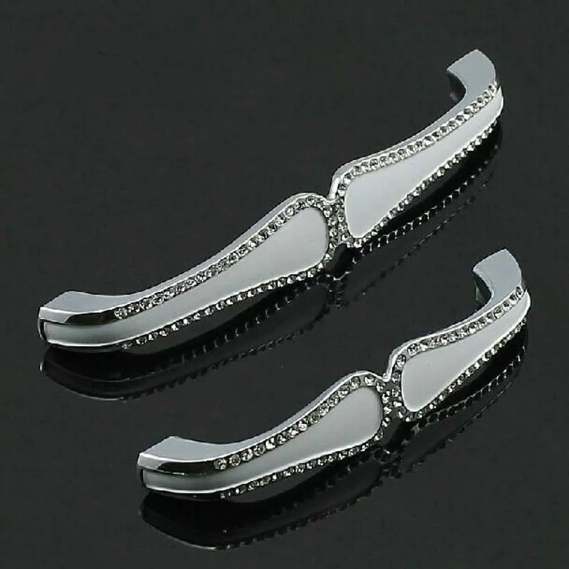 

96mm modern fashion deluxe rhinestone kitchen cabinet cupboard door handles pulls white silver drawer tv cabinet pulls knobs 5