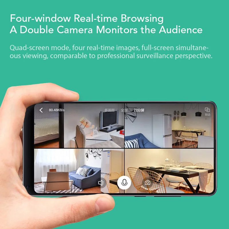 Xiaomi Xiaofang камера с двумя объективами версия панорамная умная сетевая ip-камера четыре экрана в одном окошке двусторонняя поддержка аудио VR