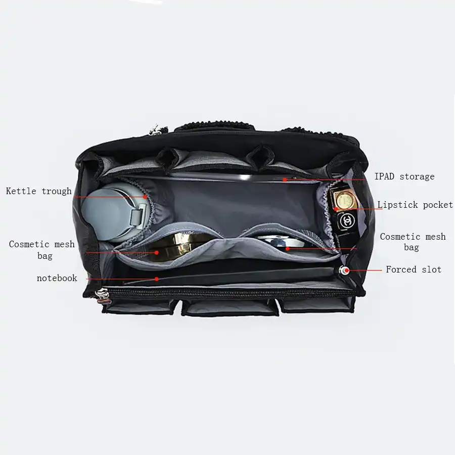 Backpack Insert Bags Inner Storage Bag Large Capacity Travel Organizer For Diaper Shoulders Sundries Finishing Handbag Backpack Insert Bags Inner Storage Bag Large Capacity Travel Organizer For Diaper Shoulders Sundries Finishing Handbag
