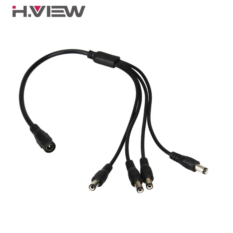 

H.View 1-4 Splitter Cable 4 Port DC Power Supply for Security CCTV Camera Video Surveillance BNC Cable For CCTV POE IP Camera