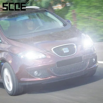 

For seat Alhambra Altea Cordoba Exeo Ibiza Toledo SCOE 2PCS Auto Low Beam Super Halogen Bulb Headlight Car Styling warm white