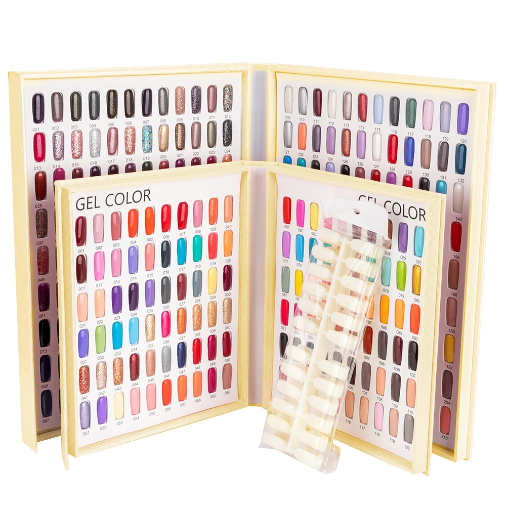 Professional Model Nail Gel Polish Color Display Box Book Dedicated 216