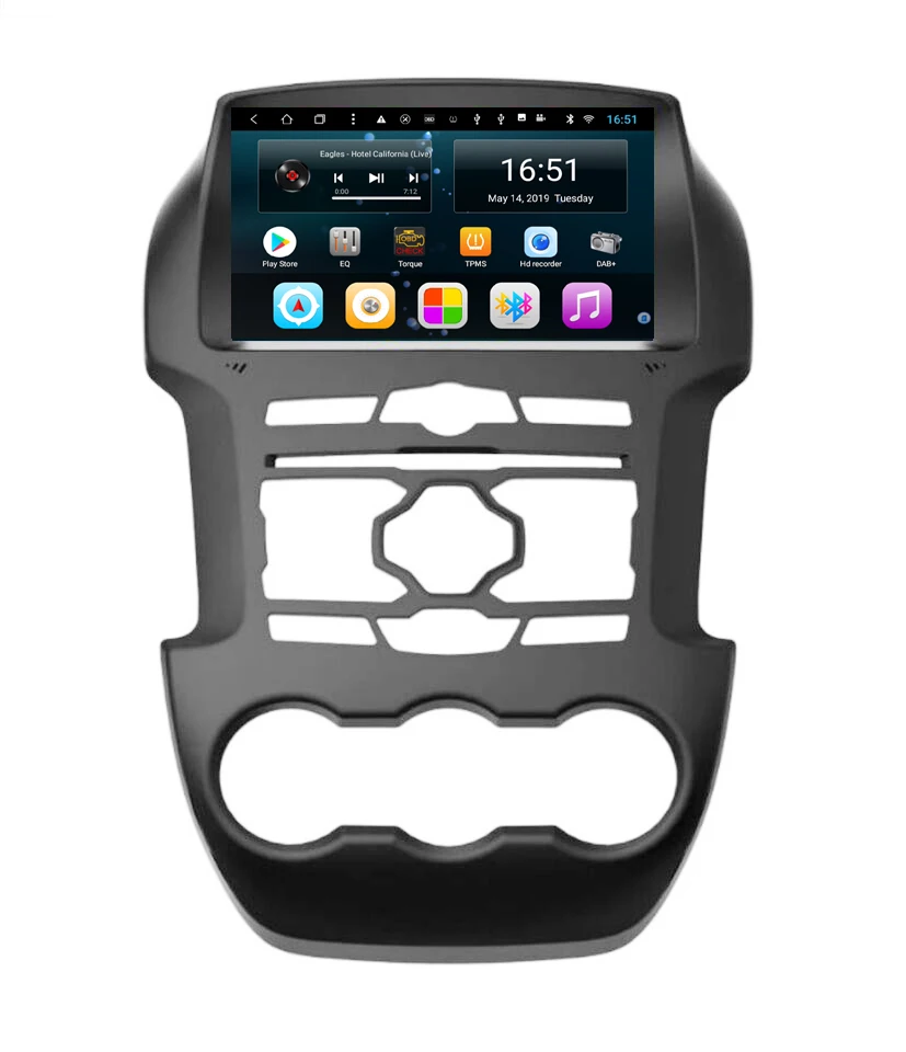 Автомобильная Радио USB vidio HD1080 фронтальная камера карта Высокое качество mp3 mp4 без потерь музыка для Ford ranger 2011- 9 дюймов Android 8,1