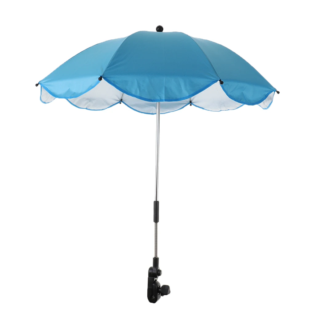 Foldable Sunshade Mini Sunny Umbrella UV Protection Beach Shelter Umbrella Outdoor Lightweight Parasol w/ Sand Anchor for Coast