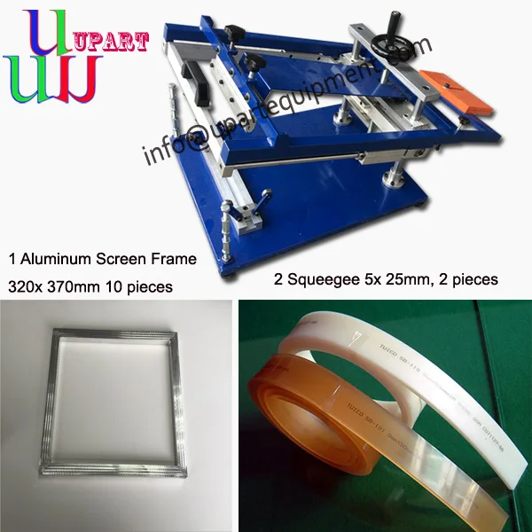 manual cuver silk screen printing machine with unversial jig and