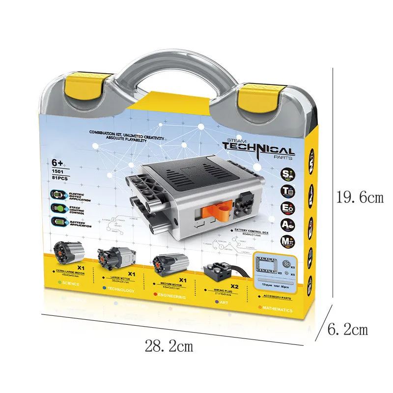 

81Pcs/Box MOC Technic train Motor Remote fit legoinges Motor Technic Series 8881 8882 8883 technic power functions With BOX