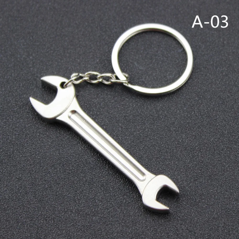 Men Mini Hammer Wrench Machine Tools Keyring Keychain Key Chain Charm Silver New Men Mini Hammer Wrench Machine Tools Keyring Keychain Key Chain Charm Silver New