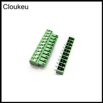 

15EDG3.81 10P Bending pin Connecting terminal 2EDGK 3.81mm 10Pin Connector 2EDG3.81-10PL Plug+Socket 10Sets