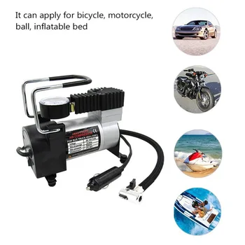 

2018 Portable 80PSI Super Flow DC 12V Metal Air Compressor Tyre Inflator Car Air Pump Vehicle Pump Electric Pressure Gauge