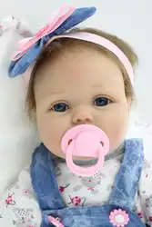 22 "силиконовая виниловая Кукла Reborn Реалистичная кукла-младенец Bebe новорожденная ручная работа Игрушки для маленьких девочек детские