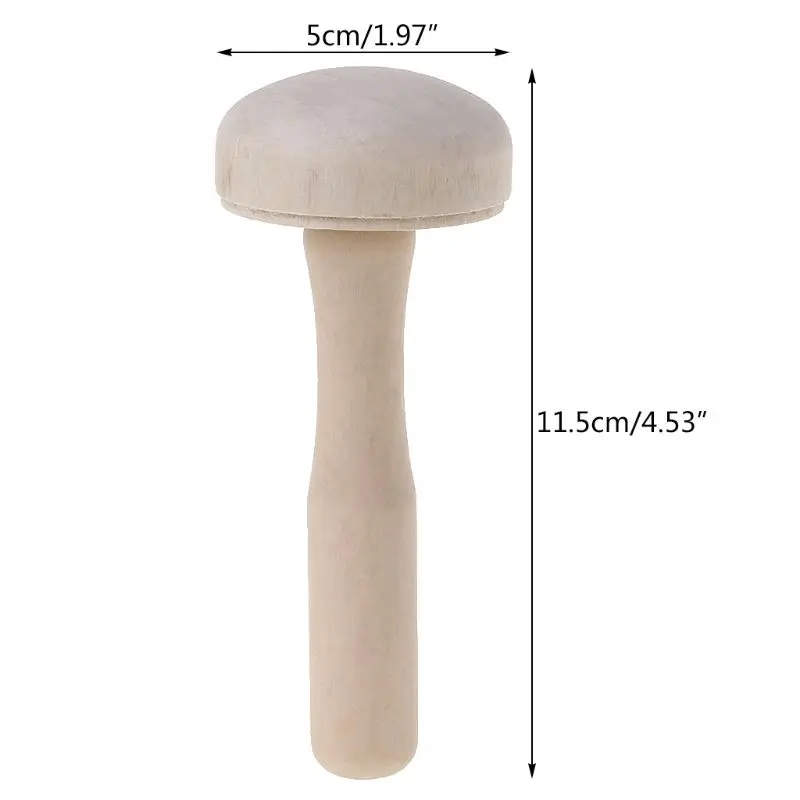 Printing Screen Roller Wooden Mushroom Roller Paper Printing Ink Rubbing Use Art Craft Printmaking Tool