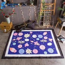 Скандинавский детский коврик для комнаты стеганый Ковер Мат «татами» ковер для спальни мультфильм астронавт для ползания и игр ковёр для гостиной