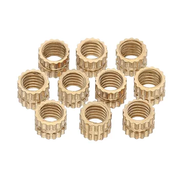 

100Pcs M4 x 4mm Brass Knurled Nuts Female Thread Round Insert Embedded Injection Molding Nuts New