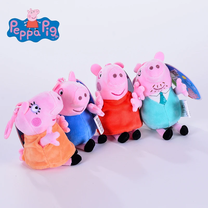 

Original 13cm Peppa Pig George Animal Stuffed Plush Toys Cartoon Family Friend Pig Party Dolls For Girl Children Birthday Gifts