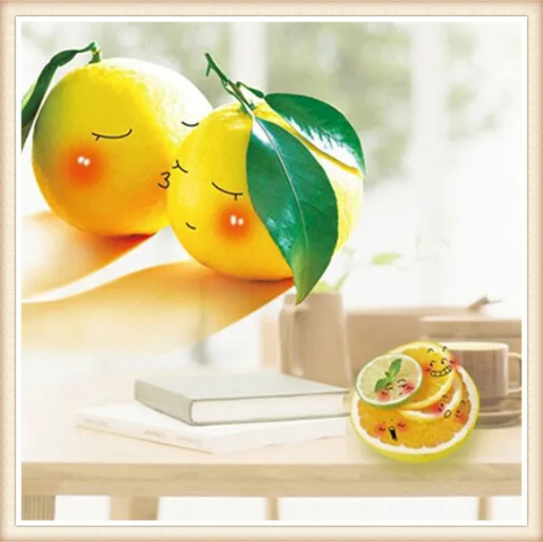 

Diamond embroidery Diy diamond Painting Cross Stitch Lovely lemon picture 5D Needlework diamond Mosaic Home Decoration square