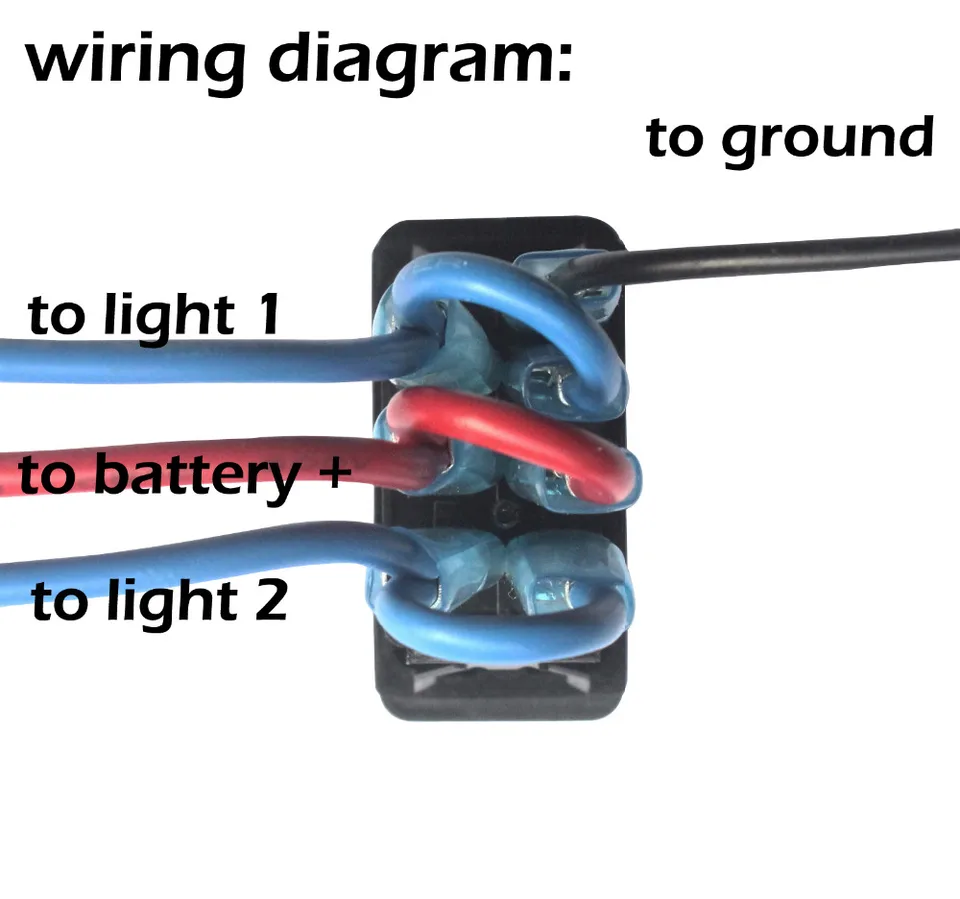 Rocker Switch Work Light Work Lamp LED 12V 24V Switch Car Boat Tilt