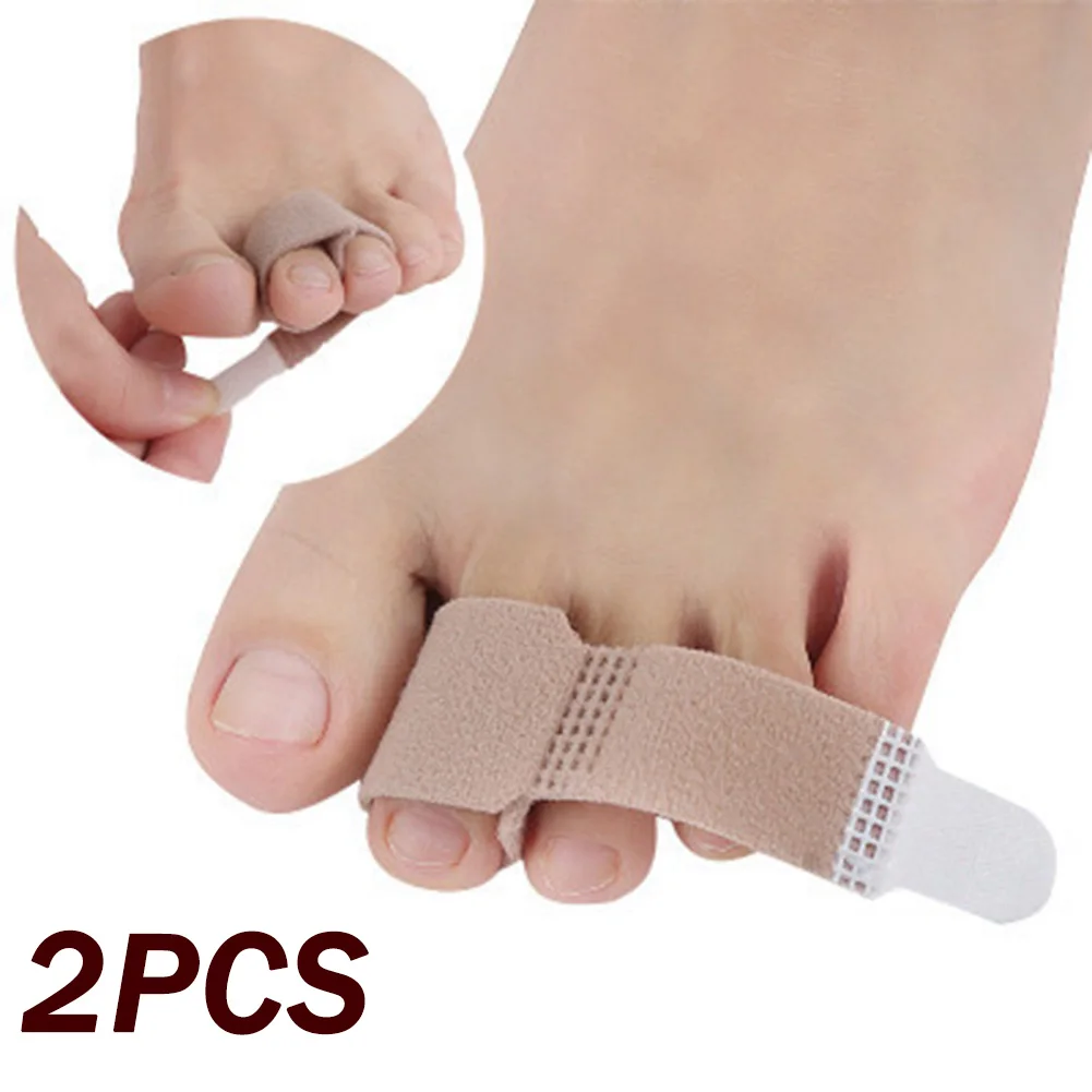

2 Pcs/lot Fabric Toe Finger Straightener Hammer Toe Hallux Valgus Corrector Bandage Toe Separator Splint Wraps Foot Care NEW