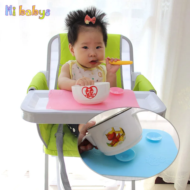 

Baby Bowl Sucker Place Mat Anti Slip Children Silicone Bowl Mat For Infant Dining On Table Tools For Kids Learning To Eat Foods
