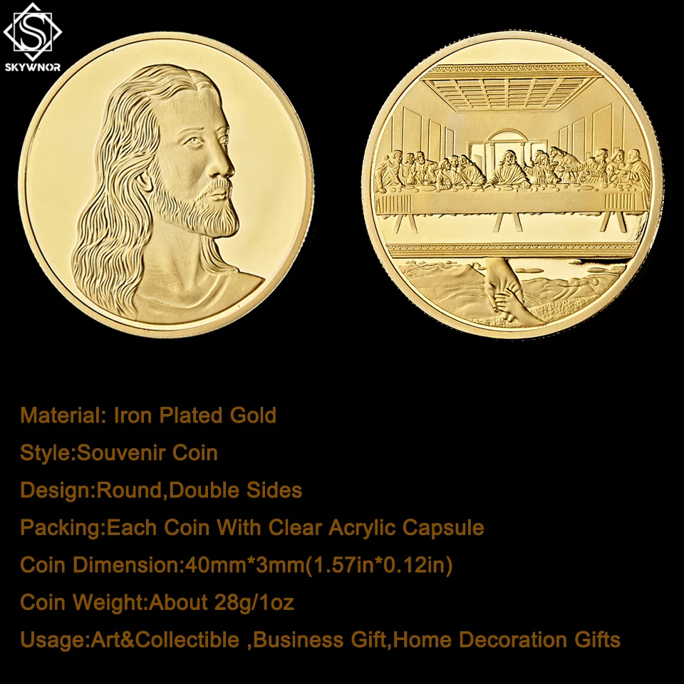 Jesus Revival Last Supper Coins European Christian Bible Collecting Commemorative Coins