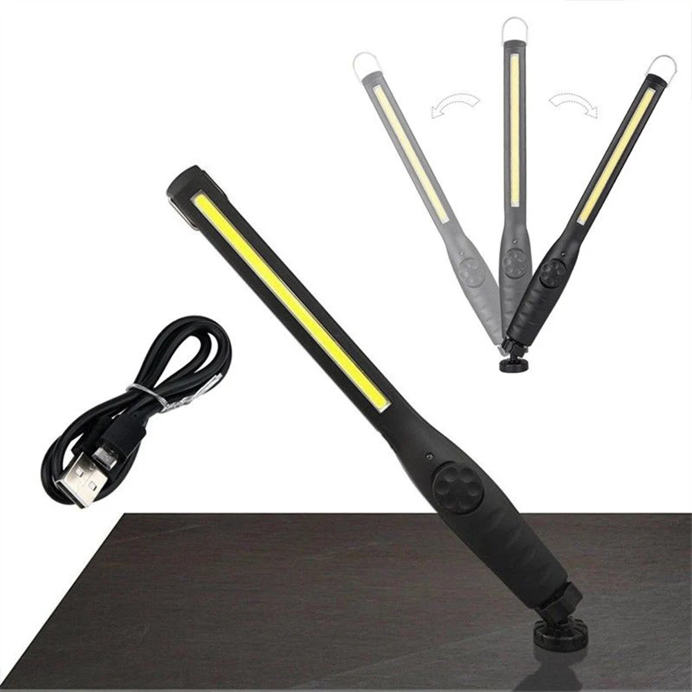 COB LED Slim Work Light Cycling Waterproof Mechanic Tactical Military Flashlight Rechargeable 1000LM Portable Magnet Swivel
