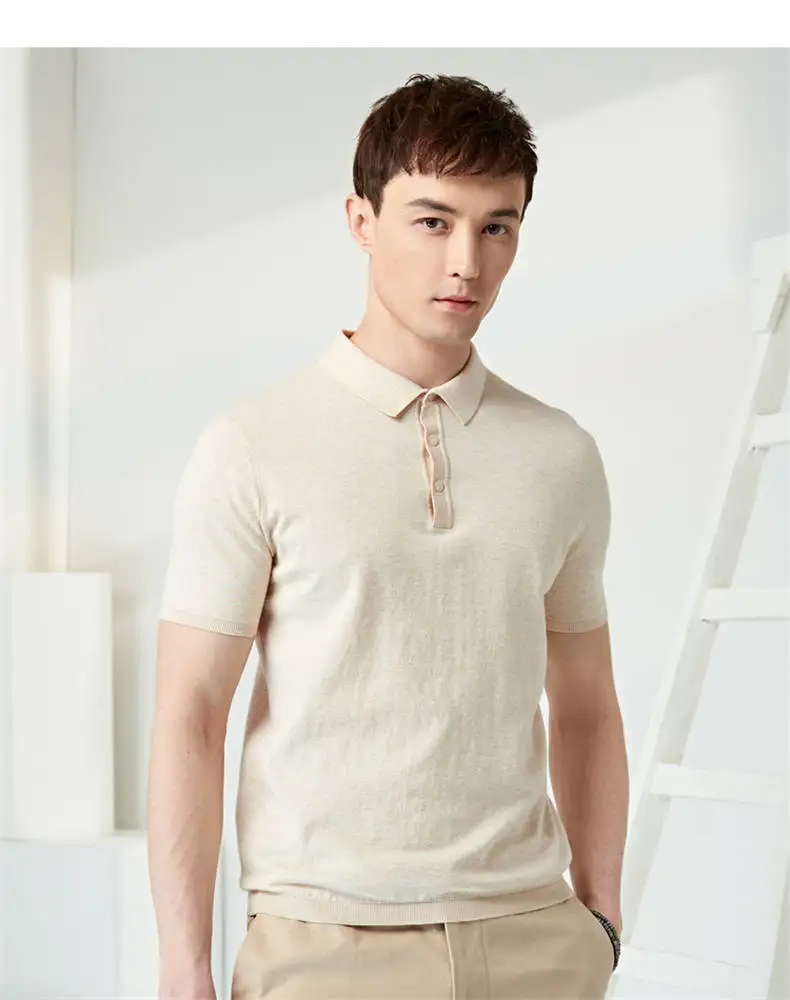 13Colors Summer Polos Men Sweater Quality Combed Cotton Knitted Short Polo Male Tees Top Pullover Large Plus Size 4XL Muls Brand 07