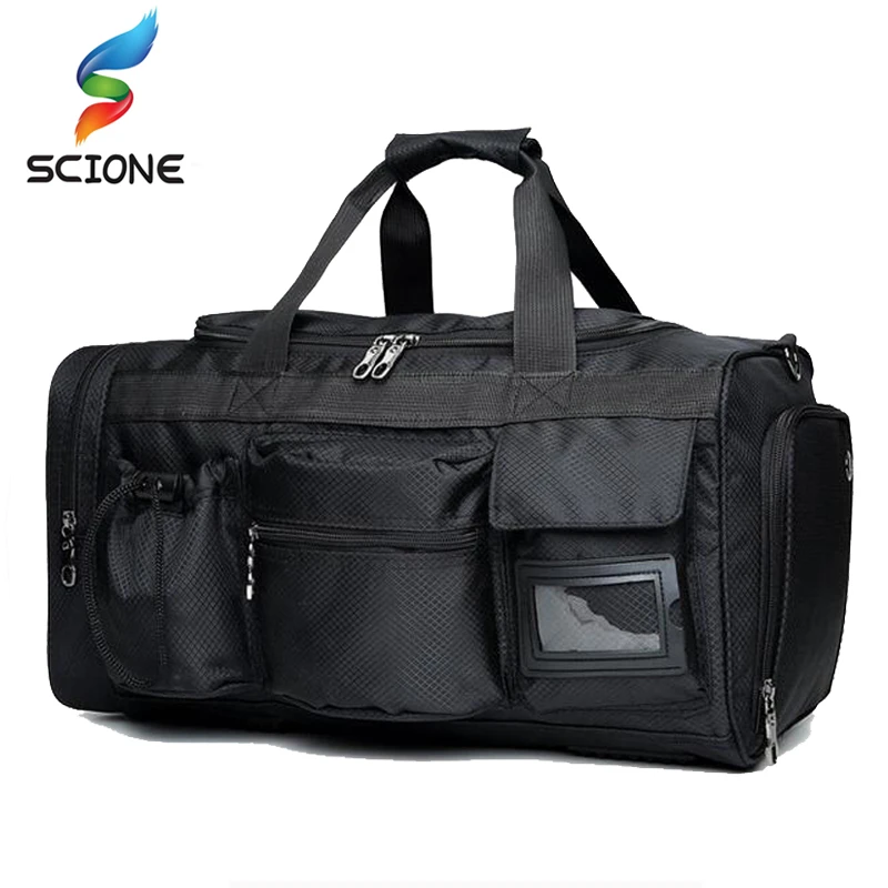 Quente de Alta Engrenagem à Prova Viagem ao ar Masculino para a Aptidão Qualidade Náilon Esportes Ginásio Bolsa Viagem Dlarge Água Grande Livre Bolsas Duffle Preto