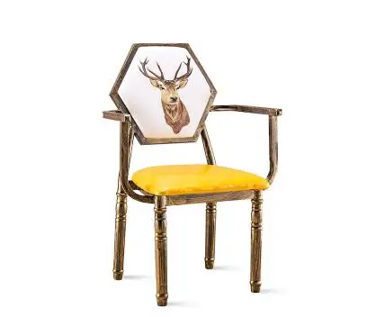 Iron chair restoring ancient ways makes old chair Europe type chair back chair.