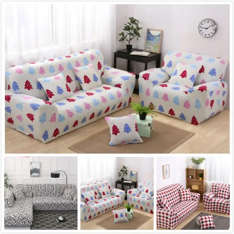 

Europe Floral Sofa Cover Elastic Polyester Sectional L Shape Couch Slipcover Home Decorative 1/2/3/4 Seat 4 Season Sofa Towel