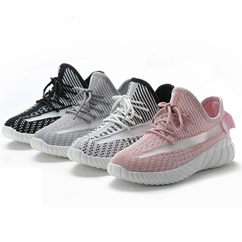

Women Flats 2019 New Breathable Mesh Sneakers Internal Increase Round Toe Cross-tied Flat Shoes Female Casual Slip-On