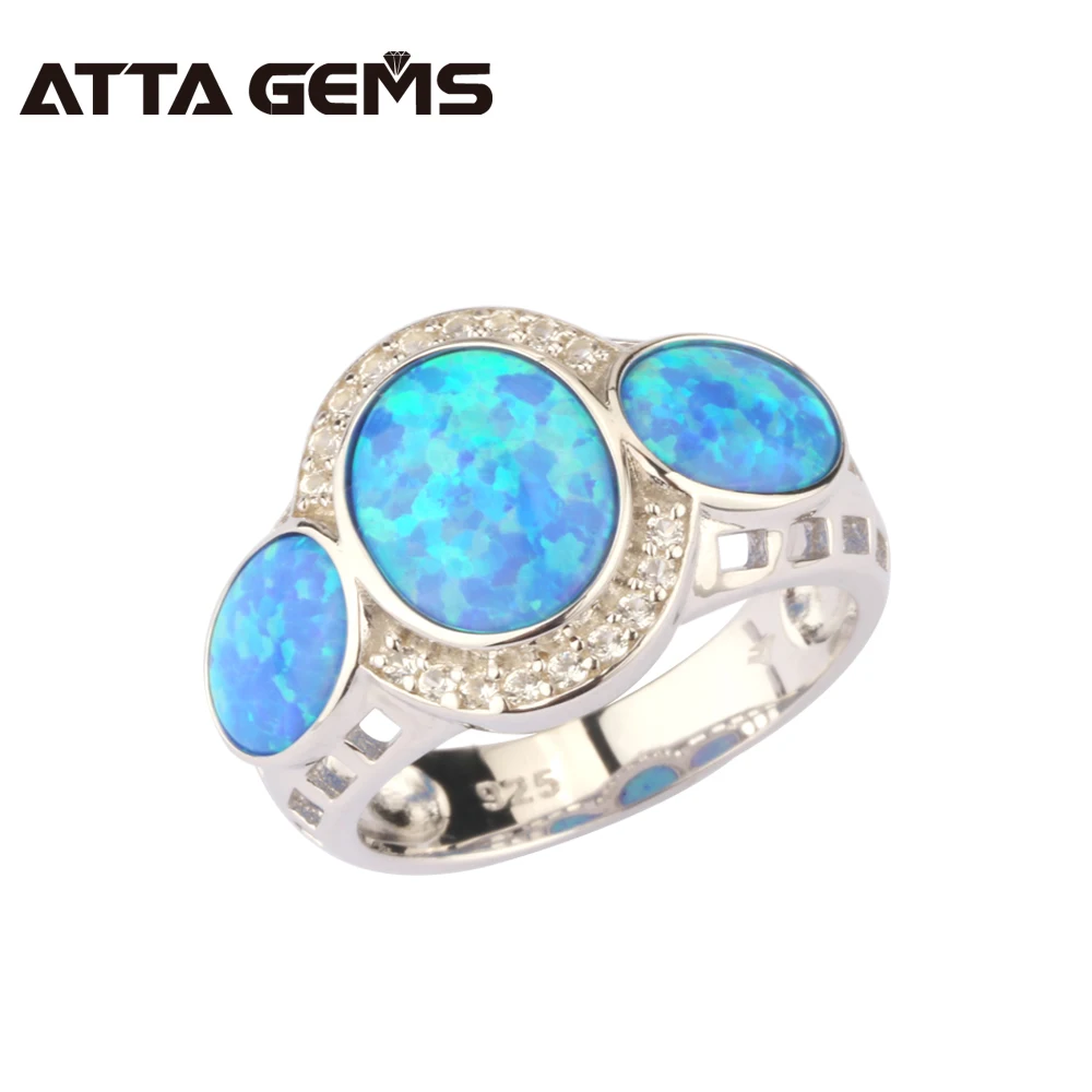 

Opal 925 Sterling Silver Ring Oval 8mm*10mm Main Stone Women Fashion Wedding And Party Silver Ring New Style Silver Jewelry
