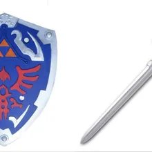 Легенда о Зельде Косплей оружие бляха со знаком Трифорса меч Хэллоуин Косплэй КПК вечерние Сказочный карнавальный букет невесты на свадьбе, маскарадный костюм, расшитый подарок для детей