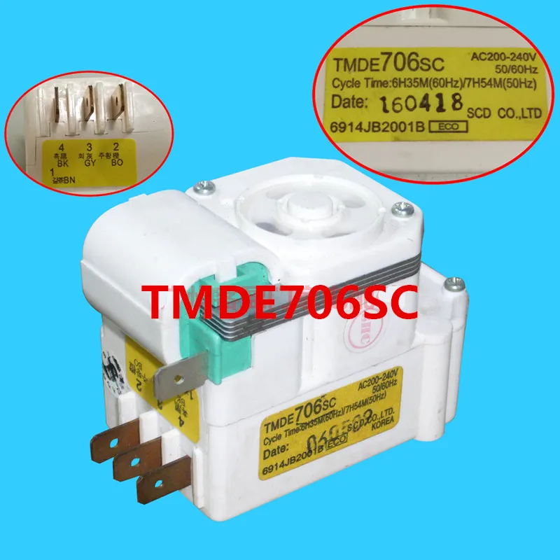 Original Air-Cooled Refrigerator Timer / Air-Cooled Defrost Timer/Timer Control Switch/TMDE706SC Refrigerator accessories Parts Original Air-Cooled Refrigerator Timer / Air-Cooled Defrost Timer/Timer Control Switch/TMDE706SC Refrigerator accessories Parts