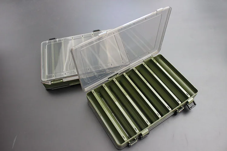 Isca de Pesca Caixa de Armazenamento Caixa de Acessórios de Pesca Caixa Multifuncional Single e double Side Peixinhos Recipiente B283 12 Caixa p/ equipamento de pesca