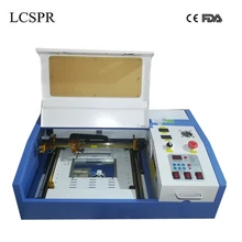 LCSPR 50W CO2 mini gravador do laser diy 200*300mm mesa de trabalho de corte a laser frete grátis